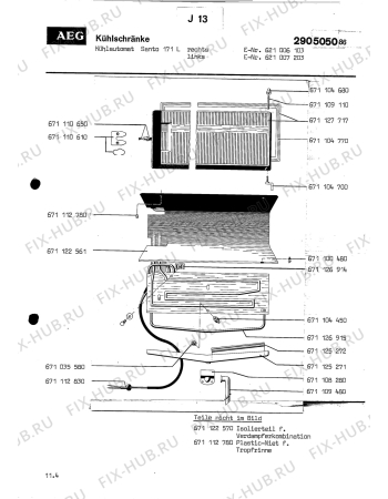 Взрыв-схема холодильника Aeg SANTO 171 L - Схема узла Section2