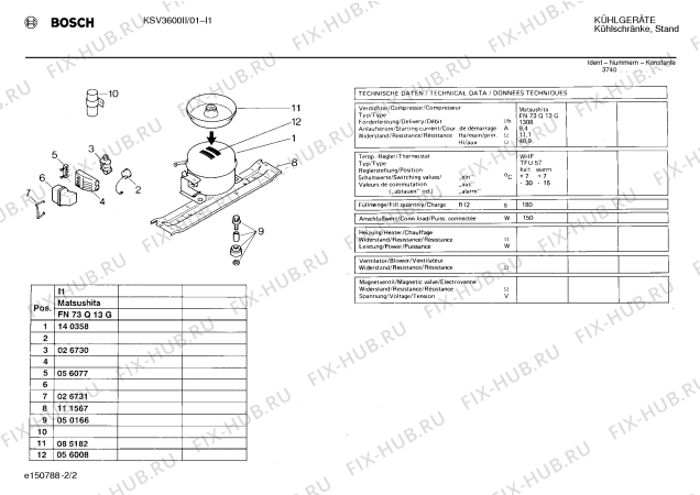 Взрыв-схема холодильника Bosch KSV3600I - Схема узла 02