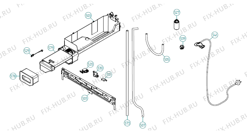 Взрыв-схема стиральной машины Asko T794C RU   -Stainless (369463, TD70.3) - Схема узла 05