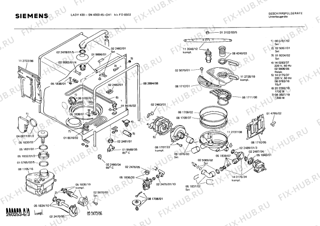 Схема №4 SN430053 с изображением Панель для электропосудомоечной машины Siemens 00113604