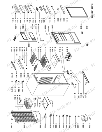 Схема №1 AFG 365/G/BR с изображением Вложение для холодильника Whirlpool 481946078646