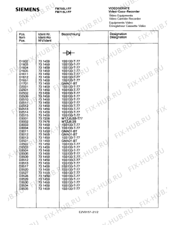Схема №11 FM705L1FF с изображением Инструкция по эксплуатации для видеотехники Siemens 00530858