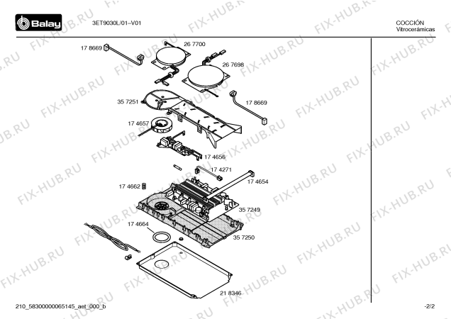 Схема №1 3ET9030L с изображением Стеклокерамика для духового шкафа Bosch 00473085