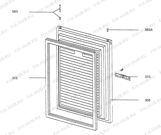 Схема №1 A1302-5 с изображением Дверь для холодильника Aeg 8996751306425