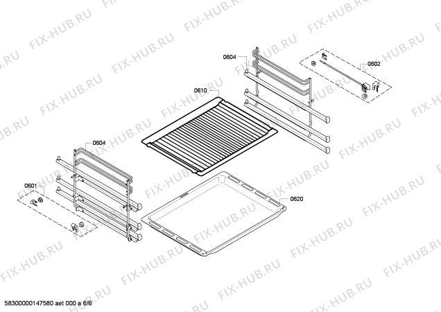Взрыв-схема плиты (духовки) Siemens HE63AT511 - Схема узла 06