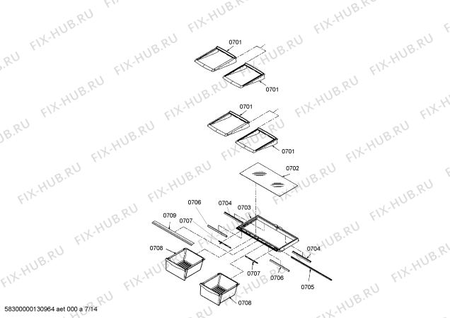 Схема №4 RY495300 с изображением Цокольная панель для холодильника Bosch 00680849