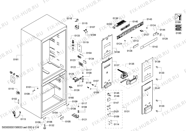 Схема №3 P1KNB4627B с изображением Дверь для холодильника Bosch 00710067