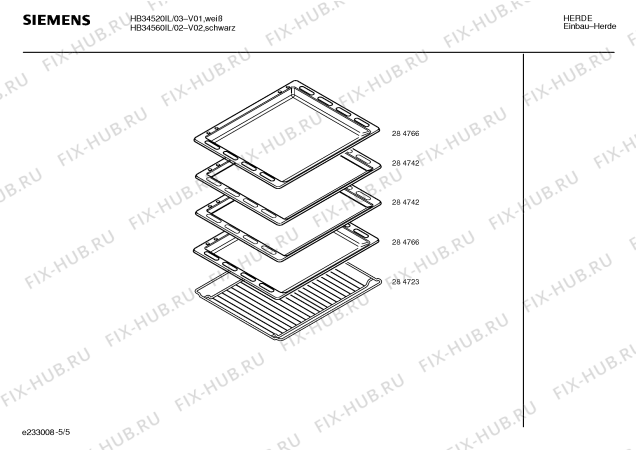 Схема №3 HB34520IL с изображением Инструкция по эксплуатации для электропечи Siemens 00523467