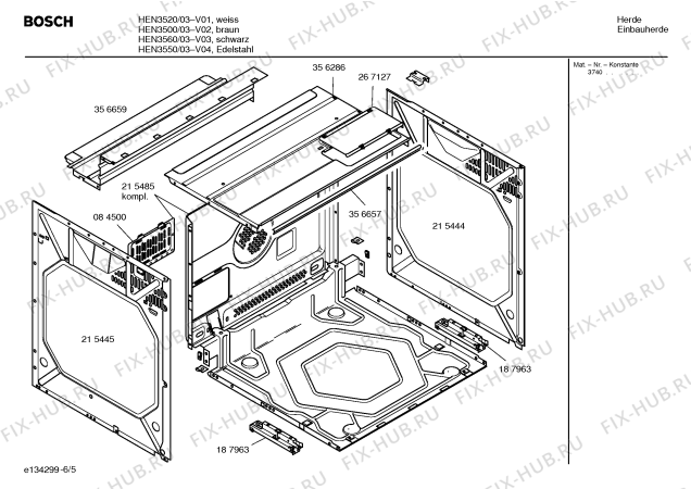 Схема №4 HEN3560 с изображением Инструкция по эксплуатации для электропечи Bosch 00580741