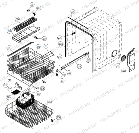 Взрыв-схема посудомоечной машины Gorenje ASE 560 FAKS UK   -SS FH (900001210, DW20.3) - Схема узла 02