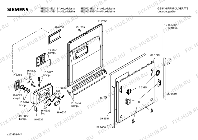 Схема №3 SE55531EU с изображением Ручка для посудомойки Siemens 00481926