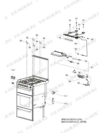 Взрыв-схема холодильника Dometic CUCOEFULLF - Схема узла Armature/fitting