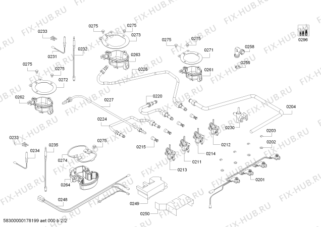 Схема №1 PCH616M90R Bosch с изображением Варочная панель для плиты (духовки) Bosch 00771245