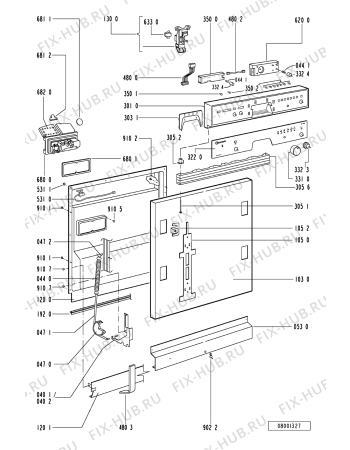 Схема №2 GSI 4764 EW-IN с изображением Обшивка для посудомоечной машины Whirlpool 481245370323