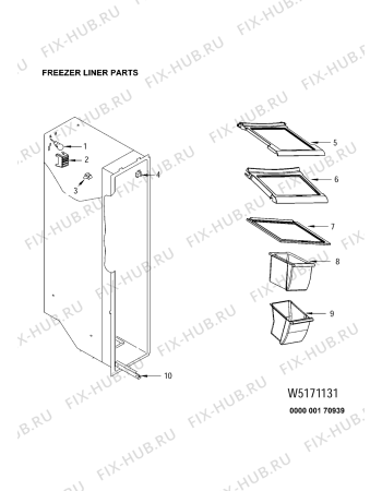 Взрыв-схема холодильника Indesit MSZ803UK (F048864) - Схема узла