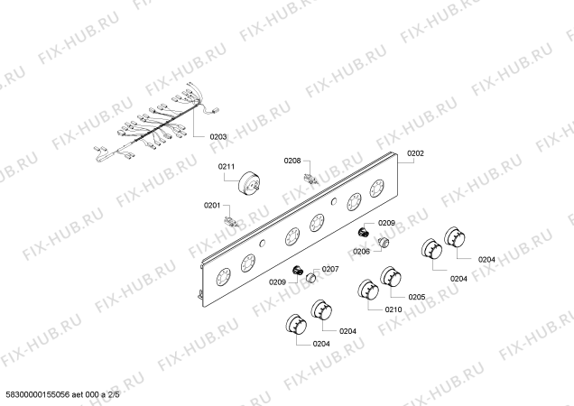 Схема №3 HGG233121R с изображением Переключатель для духового шкафа Bosch 00621351