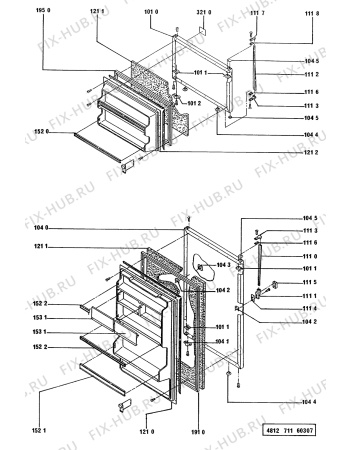 Схема №3 ARG 475/D00 3XARG475WP01 с изображением Подставка для холодильной камеры Whirlpool 481952648295