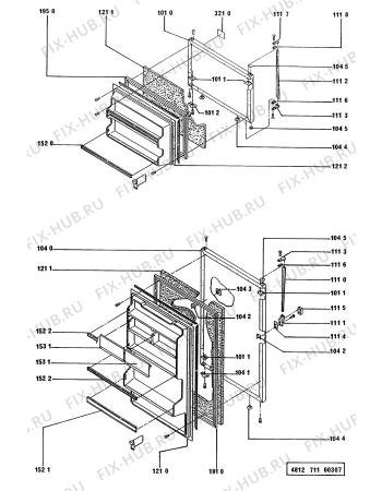 Схема №3 ARG 475/D00 3XARG475WP01 с изображением Тэн для холодильника Whirlpool 481925938247