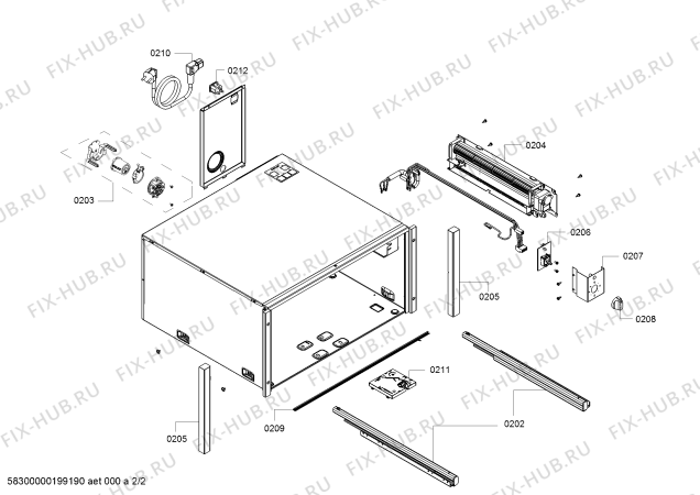 Схема №1 N17HH20N0B с изображением Панель для электропечи Bosch 00772165