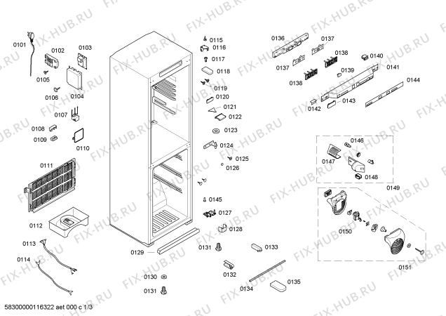 Схема №2 KKE25621TI с изображением Цоколь для холодильной камеры Bosch 00418911