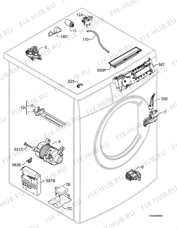 Взрыв-схема стиральной машины Aeg Electrolux L72840M - Схема узла Electrical equipment 268