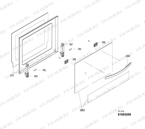 Схема №2 CLOV 91/IX с изображением Противень (решетка) для электропечи Whirlpool 482000006675