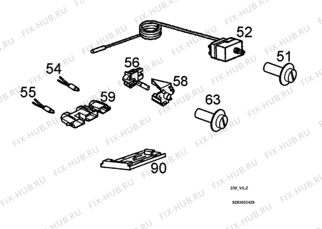 Взрыв-схема холодильника Zanussi ZV231MR - Схема узла Electrical equipment 268