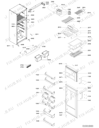 Схема №1 ARC4324 (F090353) с изображением Колесо для стиральной машины Indesit C00327582
