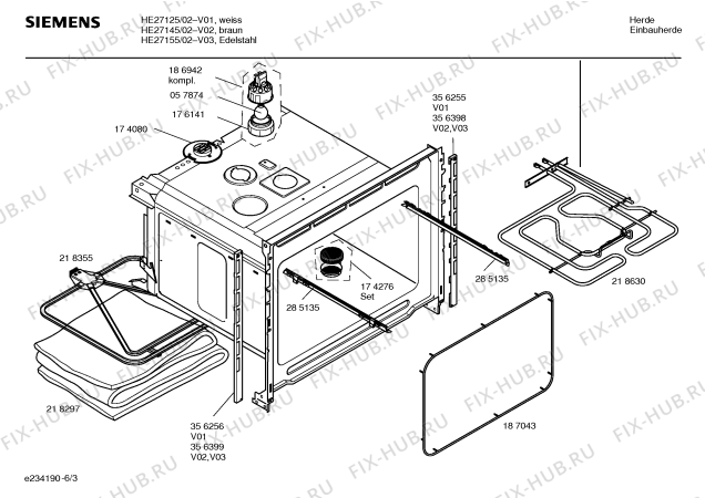 Схема №2 HE27125 с изображением Инструкция по эксплуатации для духового шкафа Siemens 00581384