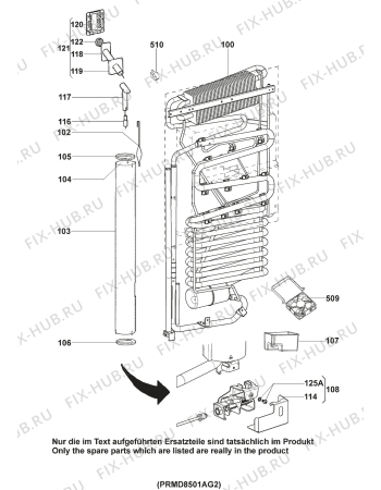 Взрыв-схема холодильника Dometic RMD8556 - Схема узла Cooling generator