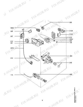 Схема №8 LAV50420-W с изображением Емкоть для порошка для стиралки Aeg 1106259003