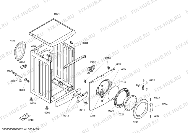 Схема №2 3TS560A TS560 с изображением Модуль управления для стиралки Siemens 00444221