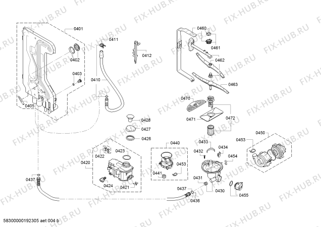 Схема №5 SMU33E05TI SilencePlus с изображением Передняя панель для посудомойки Bosch 11013242