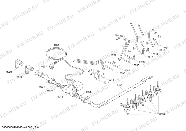 Схема №4 VG295114F с изображением Труба для духового шкафа Bosch 00437578