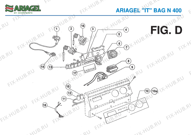 Схема №5 BAGN 400 с изображением Панель для кондиционера DELONGHI 710044