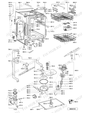Схема №2 ADG 8347 NB с изображением Модуль (плата) управления для посудомойки Whirlpool 481221838284