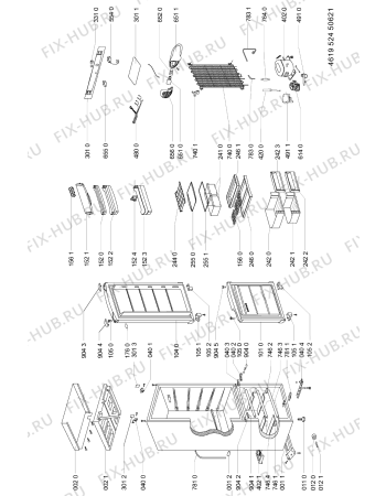 Схема №1 ARC 5780 с изображением Дверка для холодильной камеры Whirlpool 481241619473