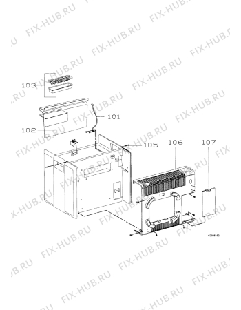 Взрыв-схема холодильника Electrolux RC2000EGPK - Схема узла Housing 001