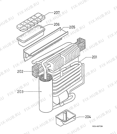 Взрыв-схема холодильника Electrolux EA3080X - Схема узла Cooling generator
