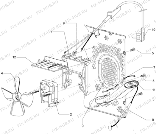 Взрыв-схема микроволновой печи Gorenje MIO 1890E (163624, BD20GB1) - Схема узла 02