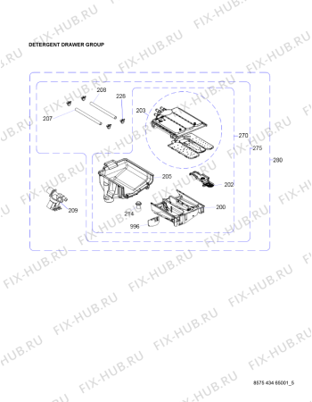 Схема №3 AWZ9614F с изображением Воздуховод для стиралки Whirlpool 482000020666