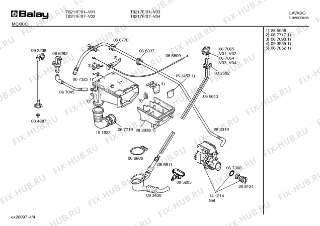 Взрыв-схема стиральной машины Balay T8211F - Схема узла 04