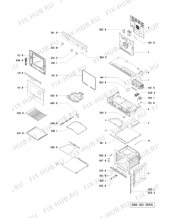 Схема №1 6AKP603/WH с изображением Переключатель для электропечи Whirlpool 481941129152