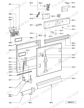 Схема №1 GSI 5411 IN с изображением Ручка для посудомоечной машины Whirlpool 481240448936