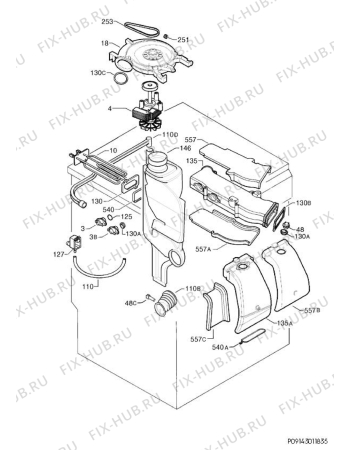 Взрыв-схема стиральной машины Zanussi WJD1457W - Схема узла Dryer 265