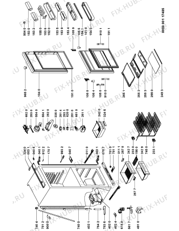 Схема №1 CRU 16.4 LE с изображением Шарнир для холодильника Whirlpool 481231028061