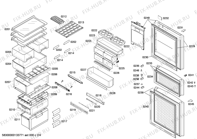 Схема №2 KK28F89TI с изображением Соединение для холодильника Siemens 00612989