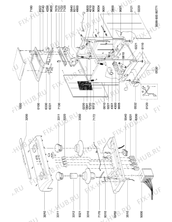 Схема №2 LA 440 T с изображением Крышка для стиральной машины Whirlpool 481241378606