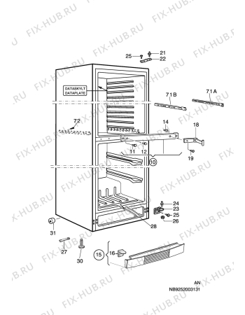 Взрыв-схема холодильника Husqvarna Electrolux QT4549RW8 - Схема узла C10 Cabinet