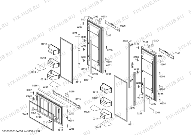 Схема №3 B36IT71SN с изображением Панель для холодильника Bosch 00687017